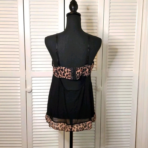 Leopard Sheer Mesh Slip with Panty NWOT - Picture 8 of 8
